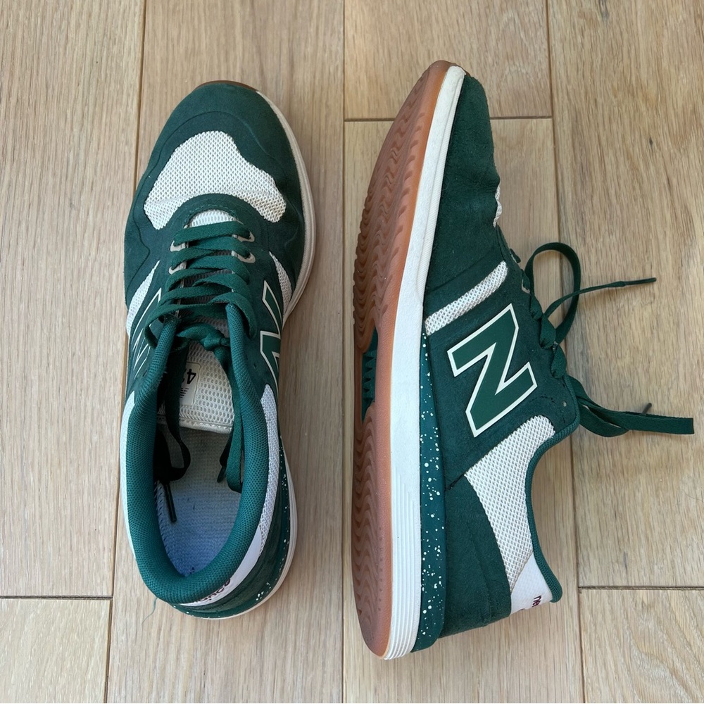 Vegan Friendly New Balance Numeric 420 Green and White Sneakers - Picture 8 of 9